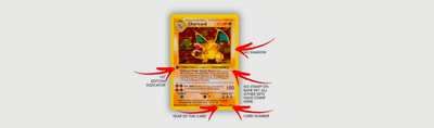 Illustrated breakdown of a modern Pokémon TCG card anatomy, showing key elements like name, HP, attacks, and rarity for beginners and collectors in 2025.