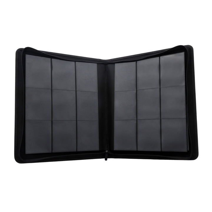 Black Toploader Binder Open No Cards