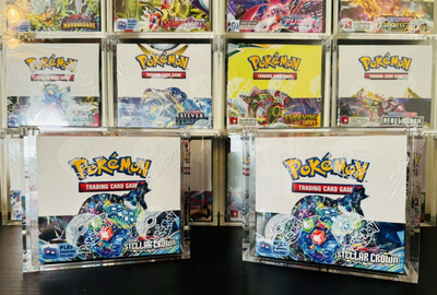 Displaying sealed Pokémon products - UV-protected acrylic cases for Booster Boxes and ETBs