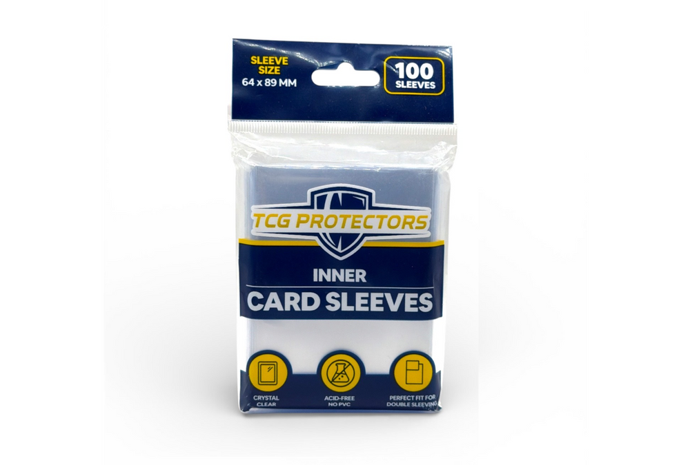 TCG Protectors 100-pack Precise Fit inner card sleeves for competitive deck double-sleeving.